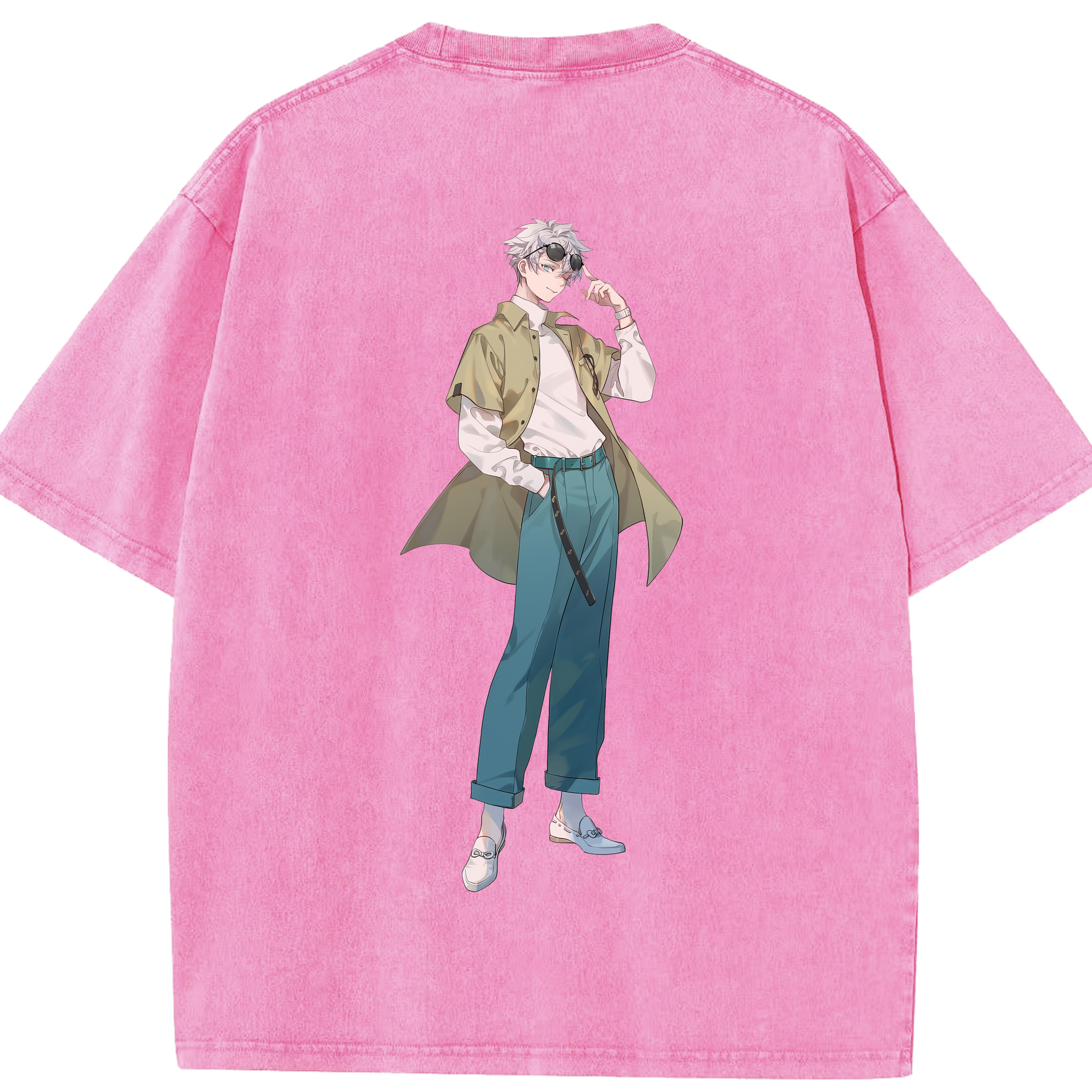 （画像用） 呪術廻戦 Jujutsu Kaisen 綿100% ヴィンテージ風 半袖Tシャツ（背面プリント）